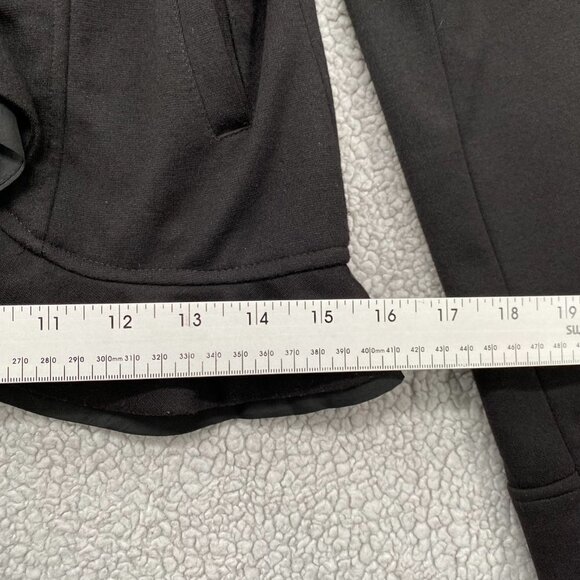 Papillon Jacket Women's Size Medium Black Full Zip Front Ruffles Long Sleeve - Picture 5 of 10